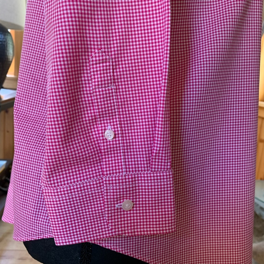 Chaps Gingham Button Down Size Petite Large - image 4